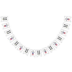 Puerto Rico Domino Thema Geburtstag Jagdfahnen Wimpelkette