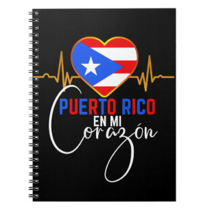 Puerto Rico en mi Corazon Puerto Rican Pride Notizblock