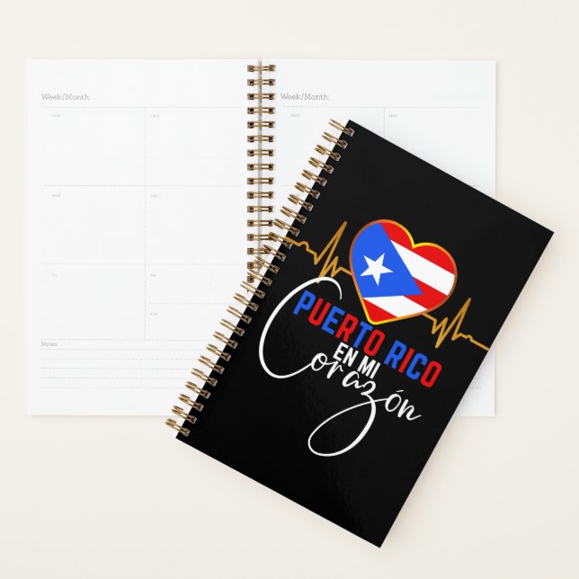 Puerto Rico en mi Corazon Puerto Rican Pride  Planer (Anzeige)
