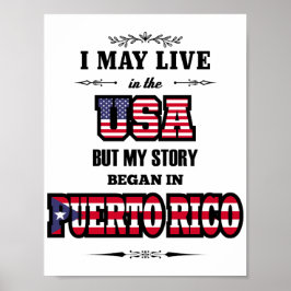 Puerto-Rico-Erbe Puerto RIco USA Zitat Poster
