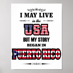 Puerto-Rico-Erbe Puerto RIco USA Zitat Poster