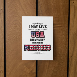 Puerto-Rico-Erbe Puerto RIco USA Zitat Postkarte