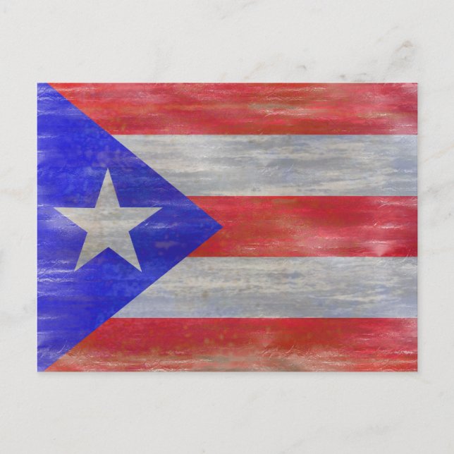 Puerto Rico erschüttert puerto-ricanische Flagge Postkarte (Vorderseite)