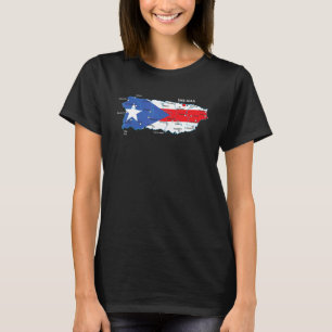 Puerto Rico Fahne Puerto Rico Karte mit Stadt und T-Shirt