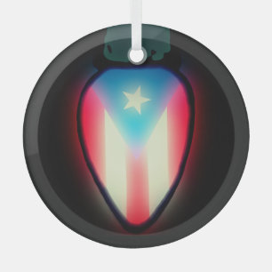 Puerto Rico Fahne Weihnachtsdekoration Ornament Aus Glas