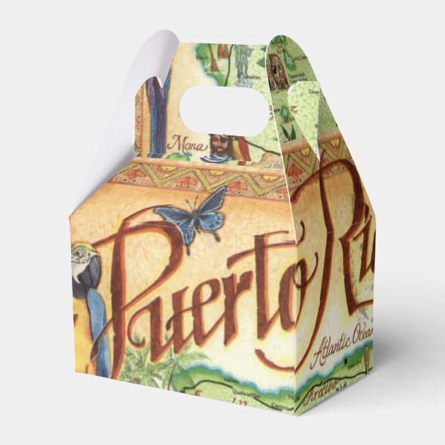 Puerto Rico Favor Box Geschenkschachtel (Rückseite)