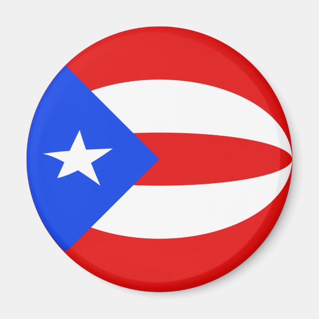 Puerto Rico Fisheye Flag Magnet (Vorne)