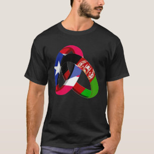 Puerto Rico Flag Afghanistan Große Ring Ehe W T-Shirt