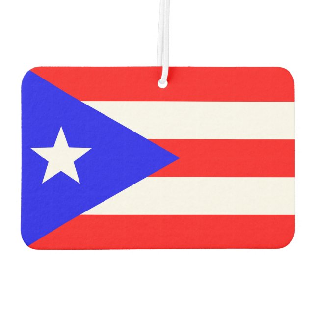 Puerto Rico Flag Air Freshener Autolufterfrischer (Rückseite)