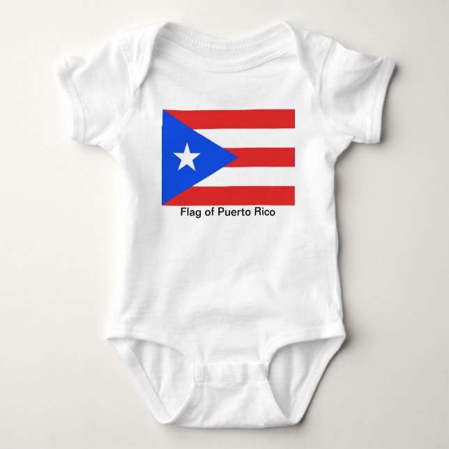 Puerto Rico Flag Baby Strampler (Vorderseite)