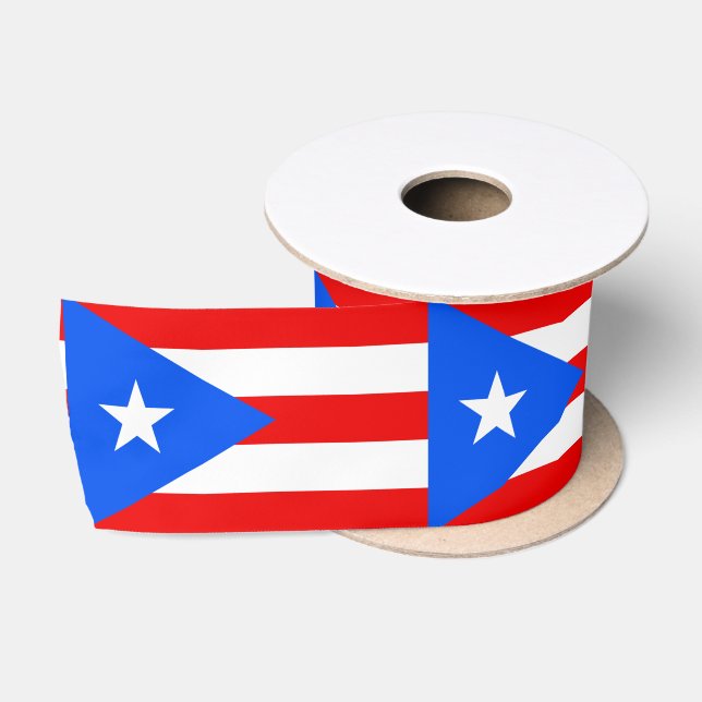 Puerto Rico Flag Band, Puerto Rico /sport Satinband (Spule)