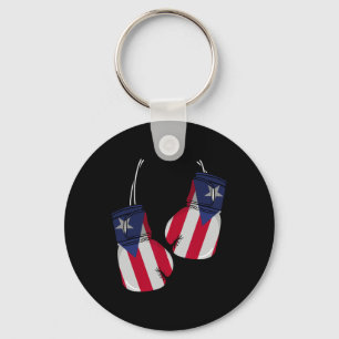 Puerto Rico Flag Boxing Gloves Boxer Boricua Patri Schlüsselanhänger