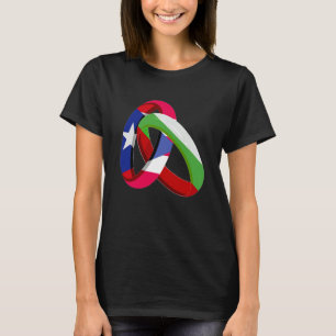 Puerto Rico Flag Bulgarien Große Ring Ehe Hochzeit T-Shirt