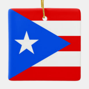 Puerto Rico Flag Design Keramikornament