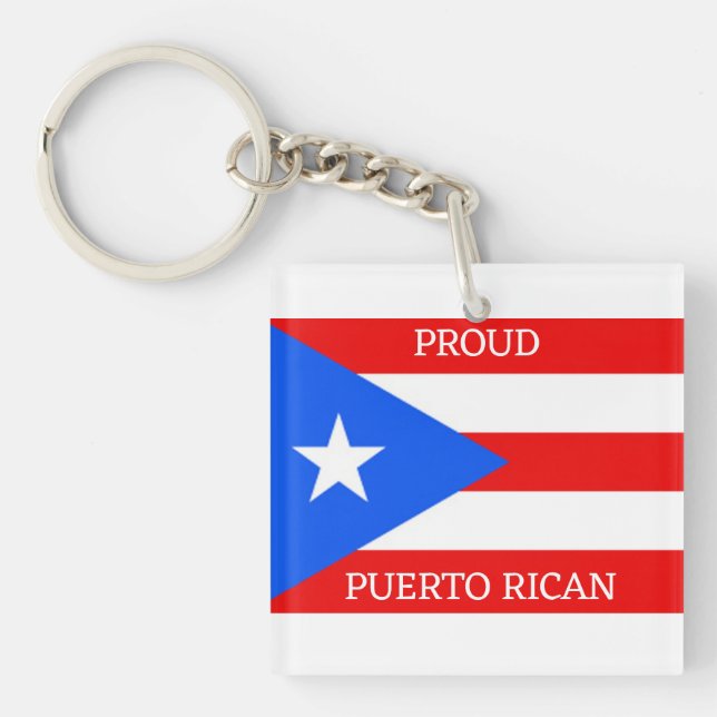 Puerto Rico Flag Design Schlüsselanhänger (Vorderseite)