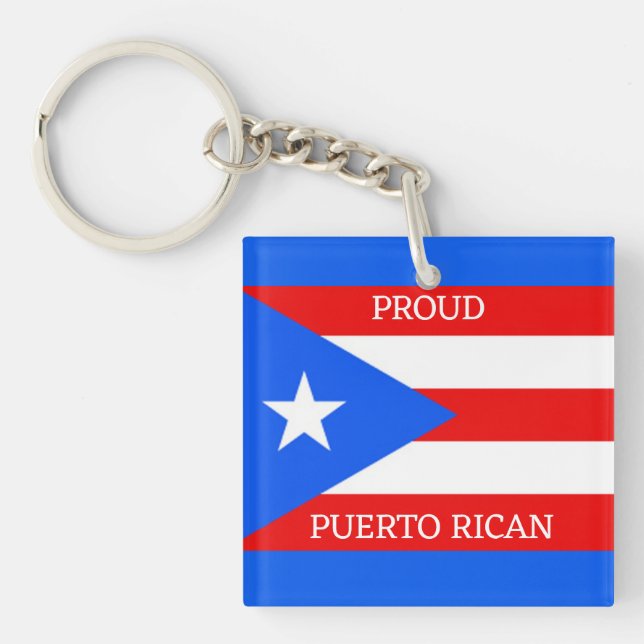 Puerto Rico Flag Design Schlüsselanhänger (Vorderseite)