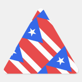 Puerto Rico Flag Dreieckiger Aufkleber