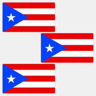 Puerto Rico Flag Etiketten