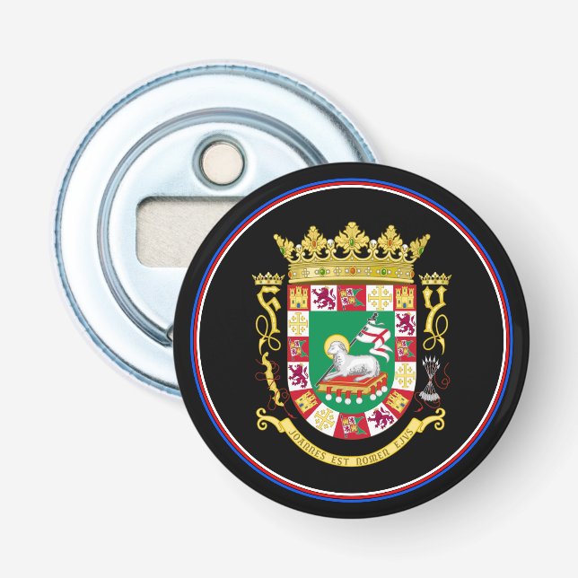 Puerto Rico Flag Flaschenöffner, Emblem / Party Flaschenöffner (Vorderseite)