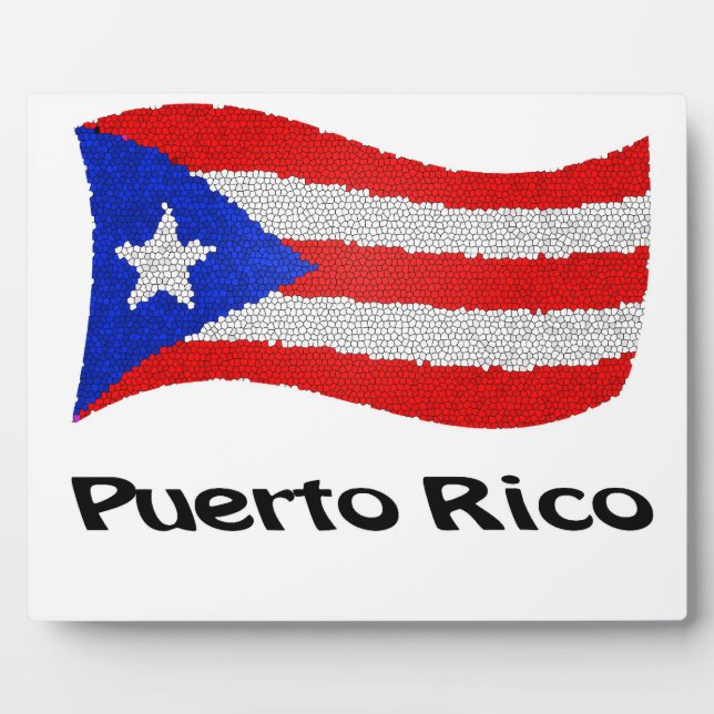 Puerto Rico Flag Fotoplatte (Vorderseite)