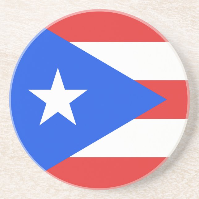 Puerto Rico Flag Getränkeuntersetzer (Vorne)