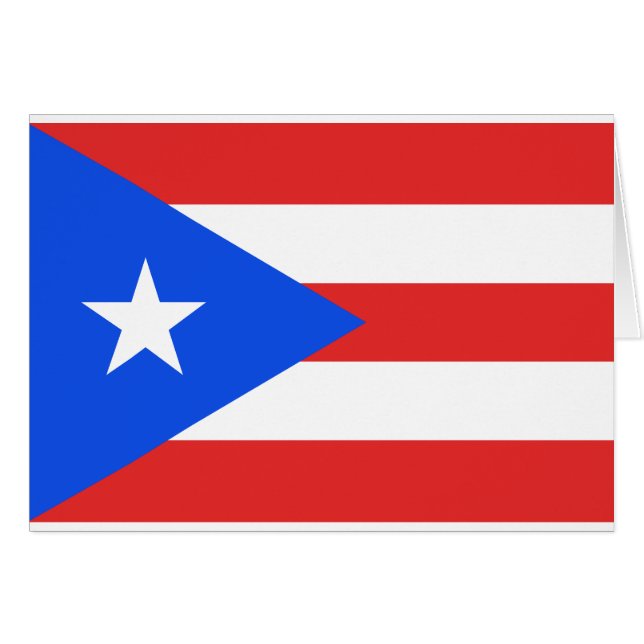 Puerto Rico Flag Grußkarte (Vorderseite (Horizontal))