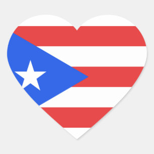 Puerto Rico Flag Herz-Aufkleber