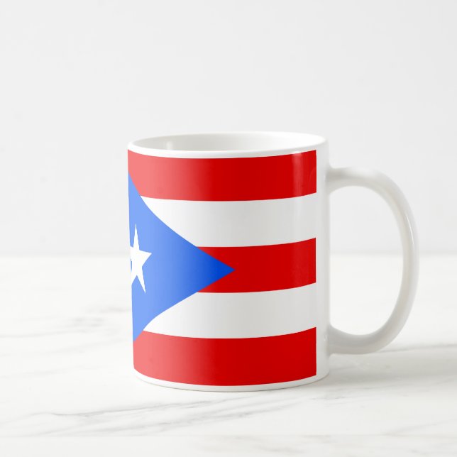Puerto Rico Flag Keramik Kaffee Tasse (Rechts)
