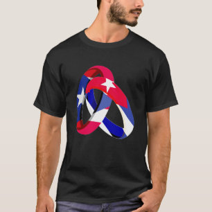 Puerto Rico Flag Kuba Große Ring Hochzeit T-Shirt