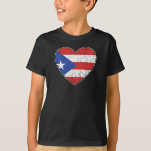 Puerto Rico Flag Liebe Herz Puertorican T-Shirt