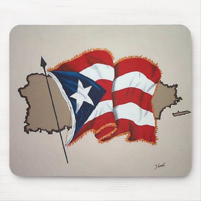 Puerto Rico Flag Mouse Pad! Mousepad (Vorne)