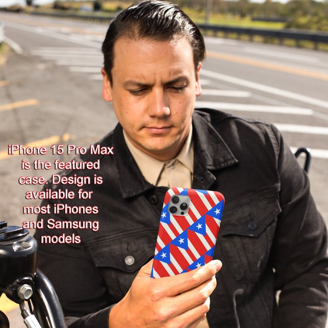 Puerto Rico Flag Muster iPhone 15 Pro Max Case-Mate iPhone Hülle (Puerto Rico Flag Pattern iPhone 15 Pro Max Case-Mate iPhone Case)