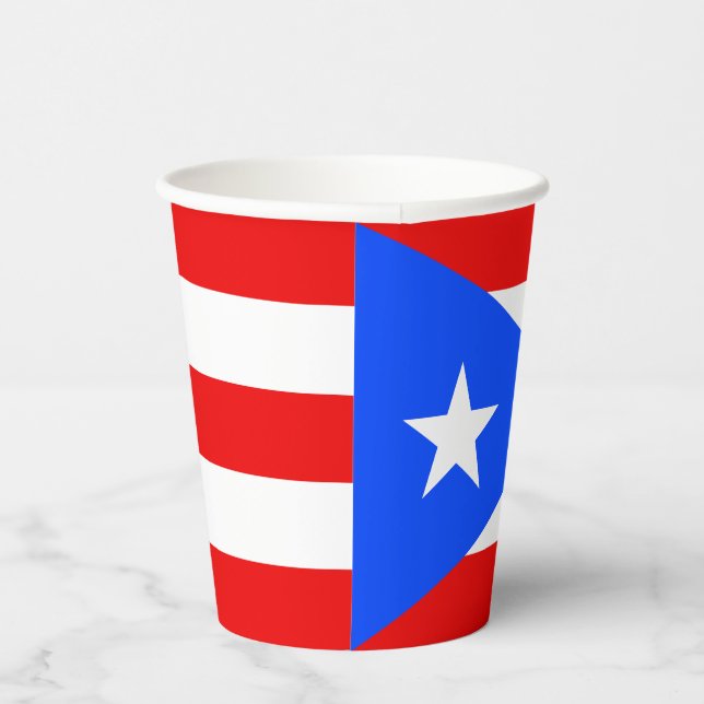 Puerto Rico Flag Pappbecher (Rechts)