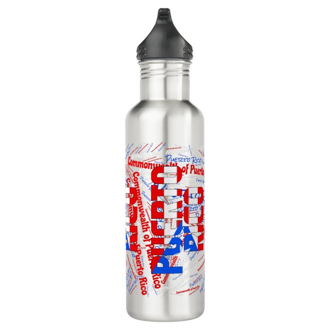 Puerto Rico Flag Patriotic Edelstahlflasche (Rechts)