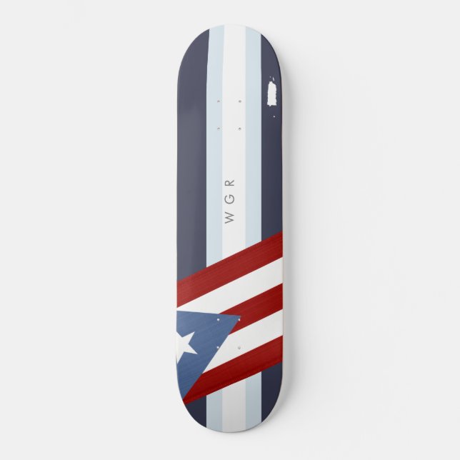 Puerto Rico Flag Personalisiert Skateboard (Vorderseite)