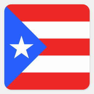 Puerto Rico Flag Rechteckige Aufkleber