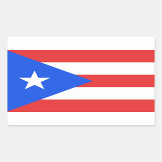 Puerto Rico Flag Rechteckiger Aufkleber
