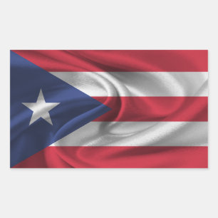 Puerto Rico Flag Rechteckiger Aufkleber