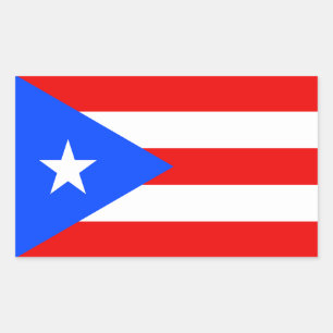 Puerto Rico Flag Rechteckiger Aufkleber