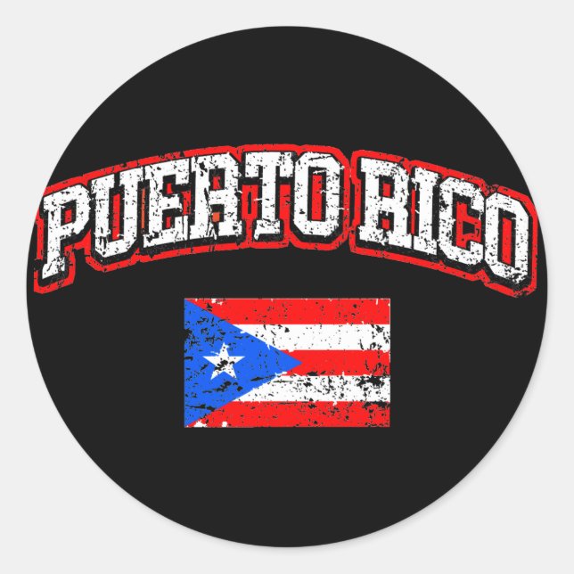 Puerto Rico Flag Runder Aufkleber (Vorderseite)