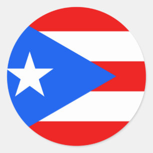 Puerto Rico Flag Runder Aufkleber
