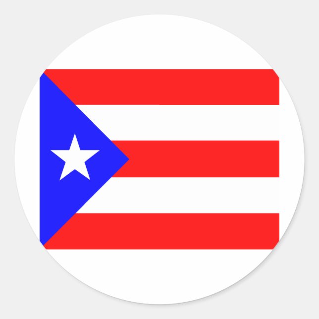 Puerto Rico Flag Runder Aufkleber (Vorderseite)