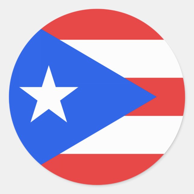Puerto Rico Flag Runder Aufkleber (Vorderseite)