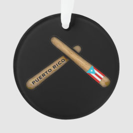 Puerto Rico Flag Schlagzeug Sticks I Palitos Ornament