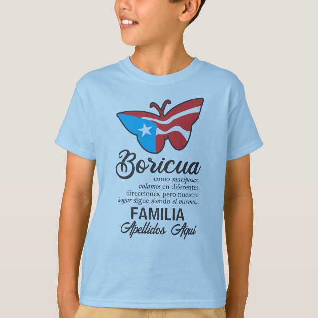 Puerto Rico Flag-Schmetterlingsangebot T-Shirt (Vorderseite)