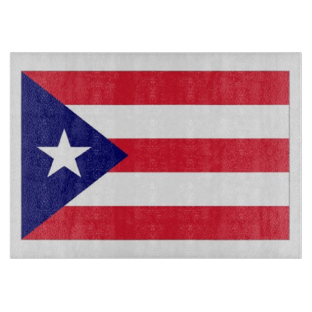 Puerto Rico Flag Schneidebrett (Vorderseite)