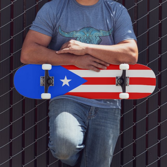 Puerto Rico Flag Skateboard (Außenbereich 3)
