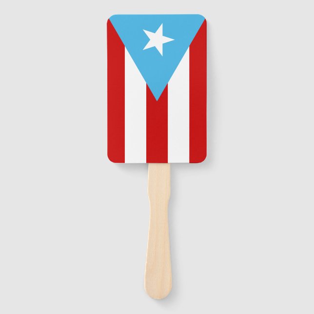 Puerto Rico Flag Sky Blue Fächer (Vorderseite)