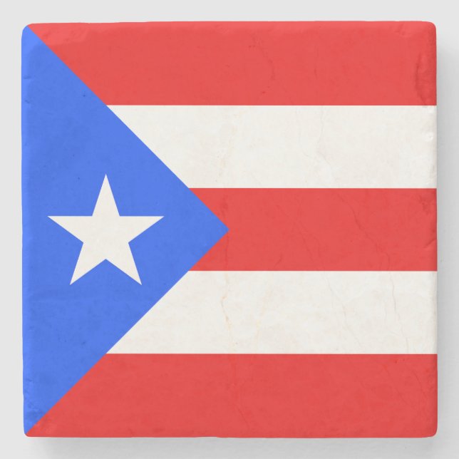 Puerto Rico Flag Steinuntersetzer (Vorderseite)