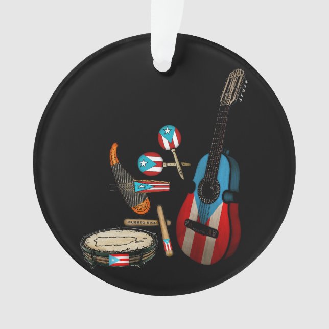 Puerto Rico Flag | Traditionelle Instrumente von B Ornament (Vorderseite)